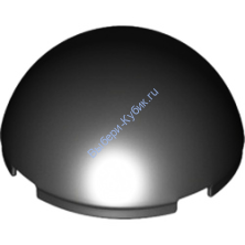 Деталь Лего Цилиндр Полусфера 4 х 4 Цвет Черный