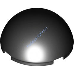 Деталь Лего Цилиндр Полусфера 4 х 4 Цвет Черный