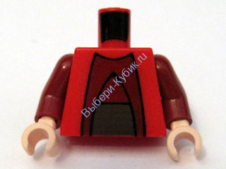 Деталь Лего Торс С Рисунком Цвет Красный