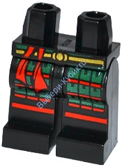 Деталь Лего Ноги С Рисунком Цвет Черный