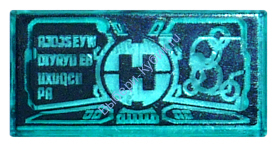 Деталь Лего Плитка 1 х 2 С Рисунком Цвет Прозрачно-Голубой