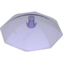 Деталь Лего Верхушка Зонтика 6 х 6 с Верхним Штырьком Цвет Прозрачно-Фиолетовый