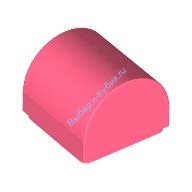 Деталь Лего Кубик Модифицированный 1 х 1 х 2/3 Без Штырьков С Закругленным Верхом Цвет Коралловый