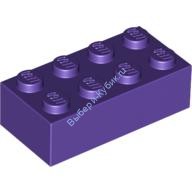 Деталь Лего Кубик 2 х 4 Цвет Темно-Фиолетовый