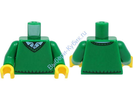 Деталь Лего Торс С Рисунком Цвет Зеленый