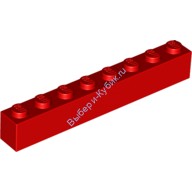 Деталь Лего Кубик 1 х 8 Цвет Красный