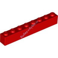 Деталь Лего Кубик 1 х 8 Цвет Красный