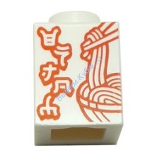 Деталь Лего Кубик 1 х 1 С Рисунком Цвет Белый