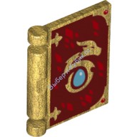 Деталь Лего Книга Передняя Обложка С Рисунком Цвет Перламутрово-Золотой