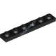 Деталь Лего Пластина 1 х 6 Цвет Черный