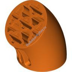 Деталь Лего Кубик Круглый 3 x 3 D С Изгибом Под Углом 45° И Отверстиями Для Оси Цвет Красно-Оранжевый