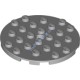 Деталь Лего Пластина Круглая 6 х 6 С Отверстием Цвет Светло-Серый