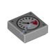 Деталь Лего Плитка 1 х 1 с Рисунком Монометра Цвет Светло-Серый