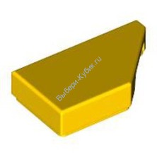 Деталь Лего Плитка 1 X 2 Скошенная В Право Цвет Желтый