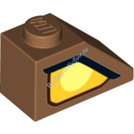 Деталь Лего Скос 45 2 х 1 с Глазом Правый Цвет Карамельный