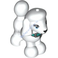 Деталь Лего Собака Пудель Цвет Белый