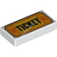 Деталь Лего Плитка 1 х 2 Билет Цвет Белый