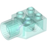 Деталь Лего Кубик Модифицированный 2 х 2 С Отверстием Под Пин И Поворотным Разъемом Цвет Прозрачно-Голубой