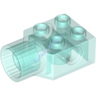 Деталь Лего Кубик Модифицированный 2 х 2 С Отверстием Под Пин И Поворотным Разъемом Цвет Прозрачно-Голубой