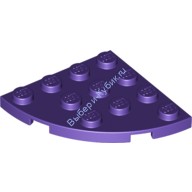 Деталь Лего Пластина Круглая Угол 4 х 4 Цвет Темно-Фиолетовый