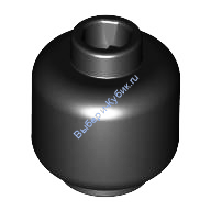 Деталь Лего Голова Минифигурки Цвет Черный