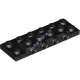 Деталь Лего Пластина 2 х 6 х 2/3 С 4 Шляпками На Боку Цвет Черный