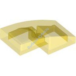Деталь Лего Скос Закругленный 2 х 1 Без Штырьков Цвет Прозрачно-Желтый