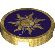 Деталь Лего Плитка Круглая 2 х 2 Солнце Цвет Перламутрово-Золотой