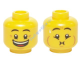 Деталь Лего Голова Минифигурки Двусторонняя Цвет Желтый