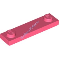 Деталь Лего Пластина 1 х 4 С 2 Штырьками И Желобком Цвет Коралловый