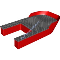 Деталь Лего Корпус Большого Корабля 40 х 20 х 7 Цвет Красный