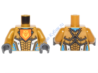 Деталь Лего Торс С Рисунком Цвет Перламутрово-Золотой