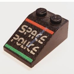 Деталь Лего Скос 33 3 х 2 С Рисунком Цвет Черный