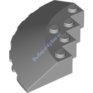 Деталь Лего Кубик Круглый Угол 6 х 6 С Наклонным Боком И Фаской Цвет Светло-Серый