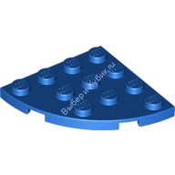Деталь Лего Пластина Круглая Угол 4 х 4 Цвет Синий