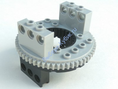 Деталь Лего Техник Поворотный Стол Большого Размера 56 Зубцов Полная Сборка (2856 / 2855) Цвет Черный