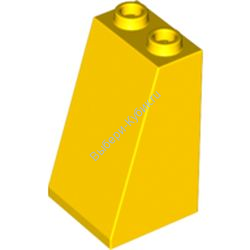 Деталь Лего Скос 75 2 х 2 х 3 - Закрытые Штырьки Цвет Желтый