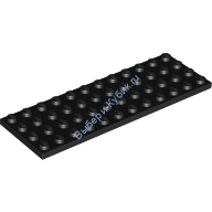 Деталь Лего Пластина 4 х 12 Цвет Черный