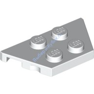 Деталь Лего Пластина Клин 2 х 4 Цвет Белый