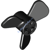 Деталь Лего Пропеллер 3 Лопасти 3 Диаметр Ось Крепление Цвет Черный
