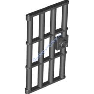 Деталь Лего Дверь 1 х 4 х 6 Решетка С Штырьком - Ручкой Цвет Перламутрово-Темно-Серый