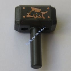 Деталь Лего Кувалда С Рисунком Цвет Перламутрово-Темно-Серый