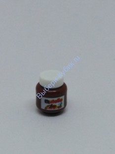 Деталь Аналог Совместимый С Лего Баночка Шоколадной Пасты С Крышкой Цвет Коричневый 