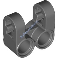 Деталь Лего Техник Коннектор Перпендикулярный Двойной Разделенный Цвет Темно-Серый