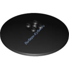 Деталь Лего Тарелка 8 х 8 Перевернутая Цвет Черный