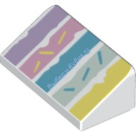 Деталь Лего Скос 30 1 х 2 х 2/3 Цвет Белый