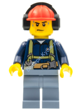 Минифигурка Лего Сити - Рабочий cty0541