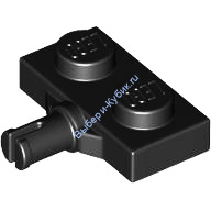 Деталь Лего Пластина 1 х 2 С Держателем Колес Цвет Черный