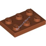 Деталь Лего Пластина 2 х 3 Цвет Темно-Оранжевый