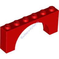 Деталь Лего Арка 1 х 6 х 2 Цвет Красный
